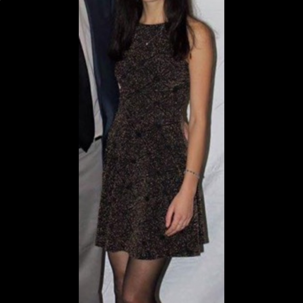 Black and Gold Shimmer Dress - Picture 1 of 4